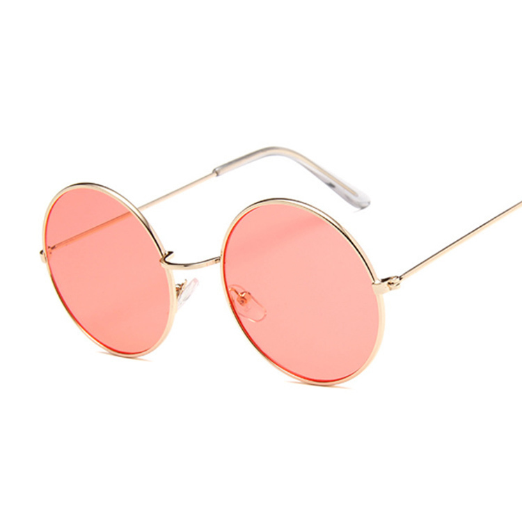 2019 Retro Round Pink Sunglasses Women Brand Designer Sun Glasses For ...