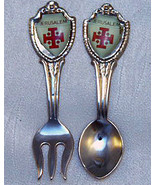 Jerusalem Red Cross Vintage Collector Spoon and Fork  - $9.50