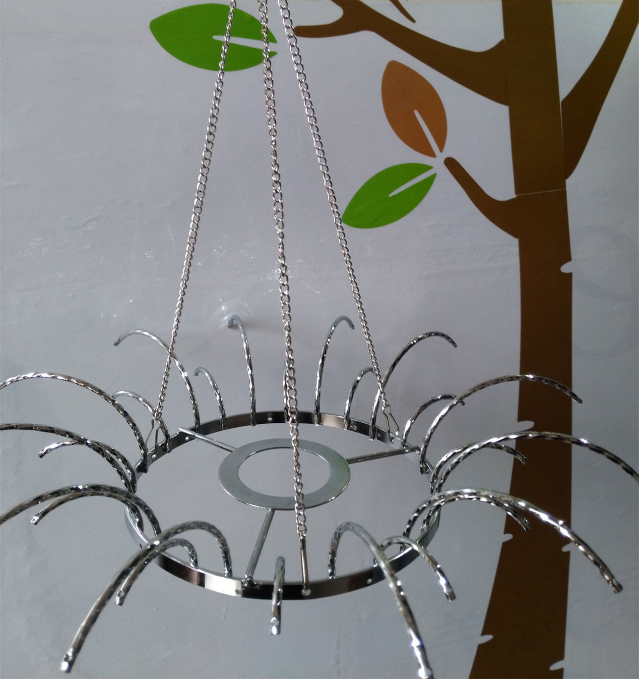 12" W STAINLESS STEEL CHANDELIER FRAME WEDDING PARTY CENTERPIECE DIY