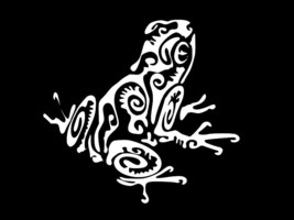 Tribal Tree Frog Vinyl Decal Car Wall Window Sticker Choose Size Color - $2.65+