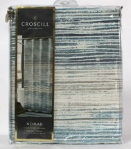 1 Count Croscill Nomad Blue 72 In X 72 In Shower Curtain 100% Polyester 