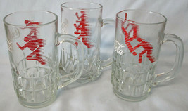Coke Olympics Glass Mugs 5&quot; Tall Foreign 3 Different - $28.60
