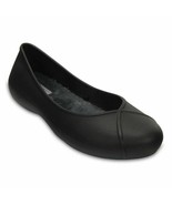CROCS Olivia II Lined Espresso Black Flat Ballerina Shoes Womens Size 8 US - $23.99