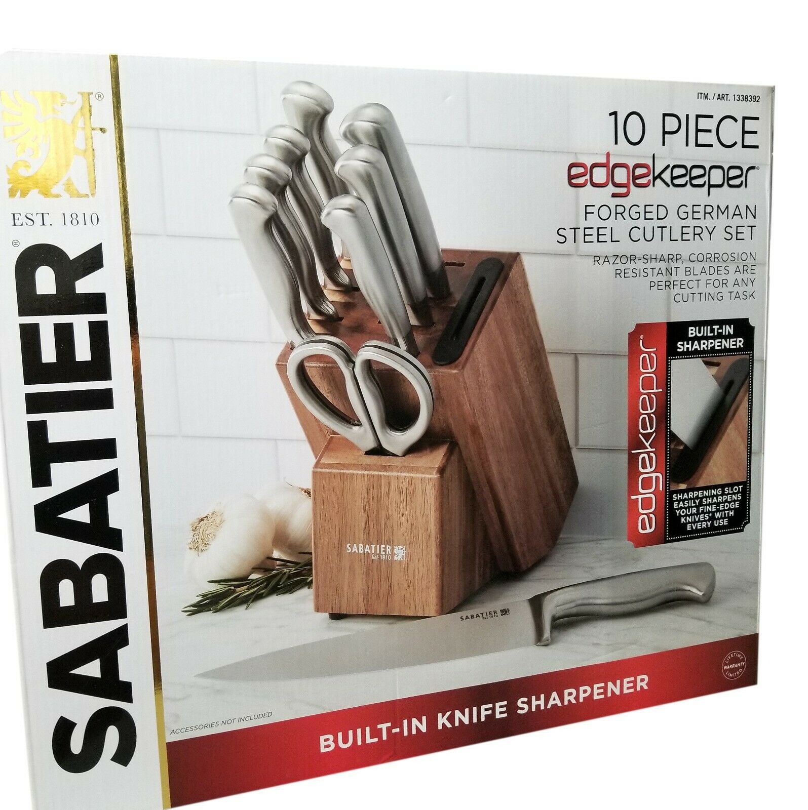 sabatier knife set with sharpener