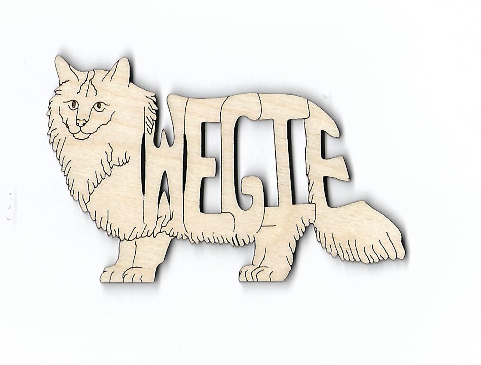 Norwegian Forest Cat Wegie laser cut wood Magnet