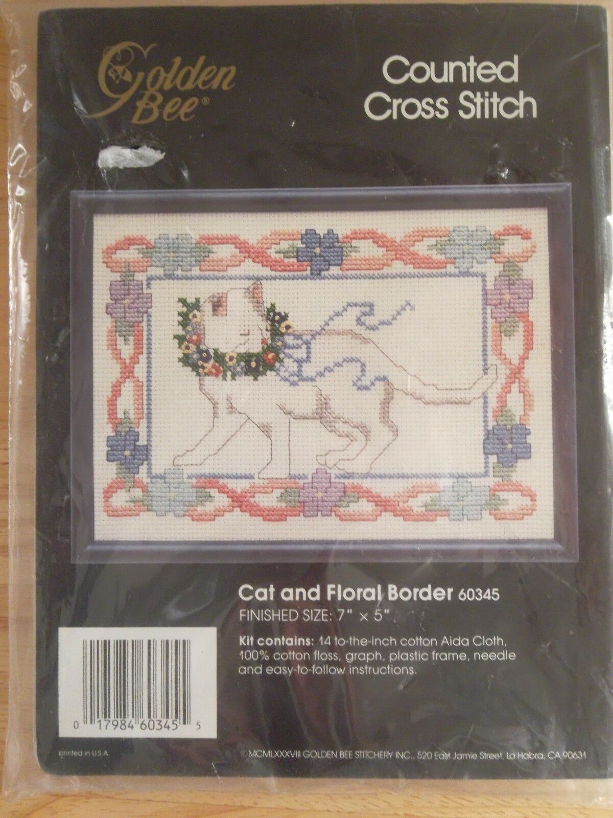 Primary image for New Golden Bee Counted Cross Stitch Kit Cat #60345 Embroidery Size 7"x5"