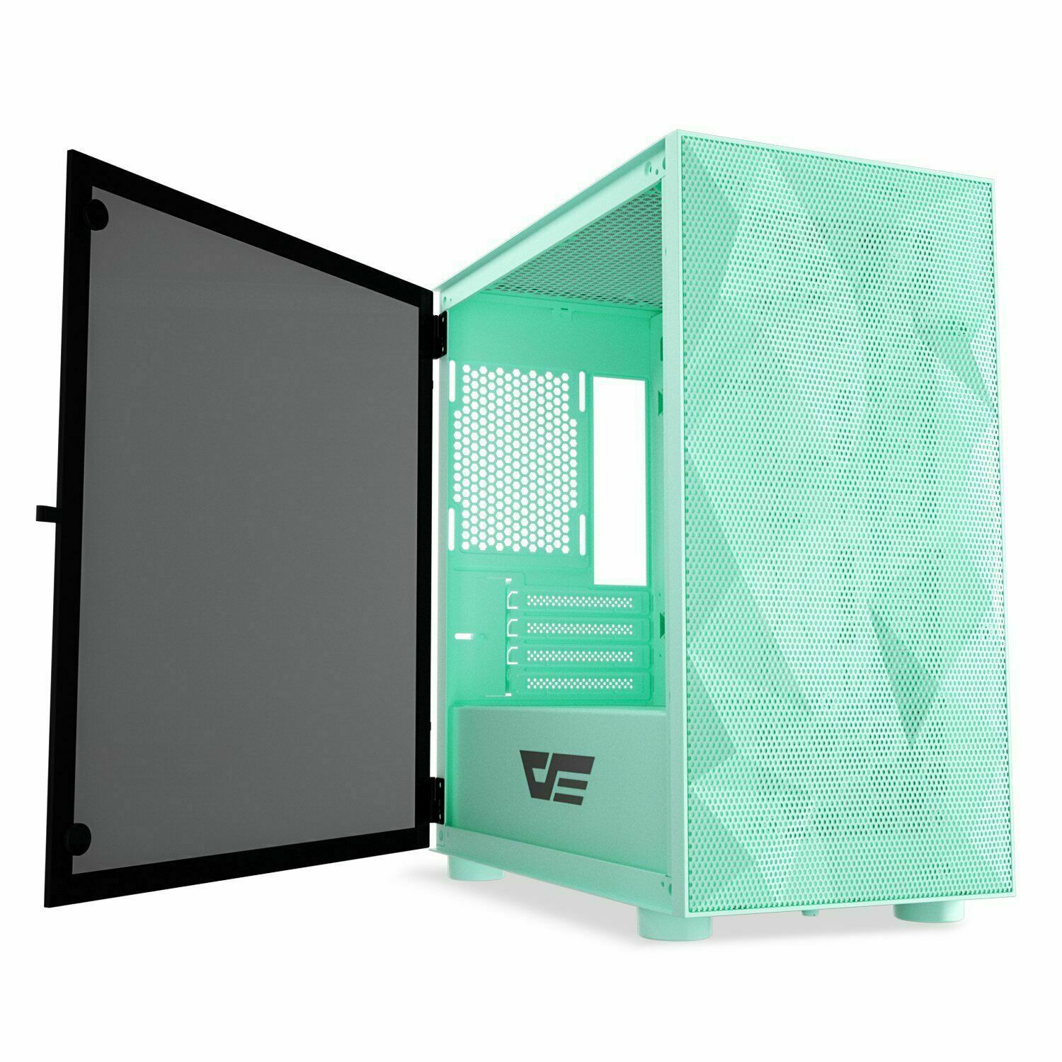 darkFlash DLM21 Mesh Green MATX/Mini-ITX/MicroATX Tower Gaming Computer ...