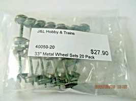 Intermountain #40051-20 Metal Wheels 36" Code 110 20 Axles Per Pack HO Scale image 2