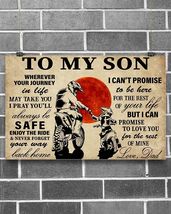 Motorcycle Rider To My Son Canvas Decor - $49.99