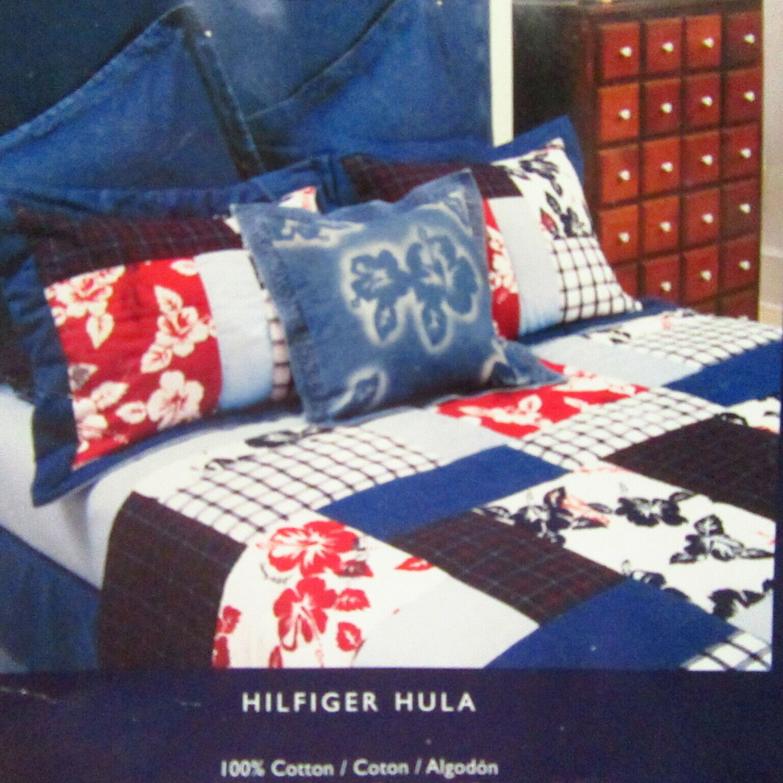 Tommy Hilfiger Hula Multi Denim Patchwork Quilted Standard Sham