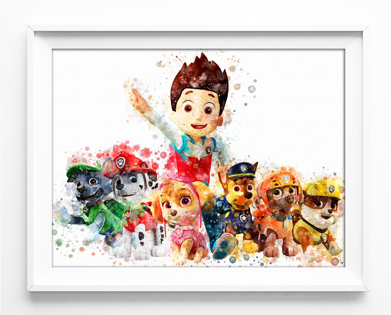 Paw Patrol Poster Kids Paw Patrol Print 33x47" Nursery Room Wall Art