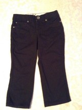 Justice pants capri  Size 7 Regular flat front black Girls - $13.99
