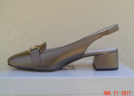 New Anne Klein Brown Bronze Leather Slingback Pumps Size 8.5 M $80 - $62.05