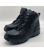 NEW Nike Manoa Leather Boots Triple Black 454350-003 Men&#39;s Size 11 - $168.29