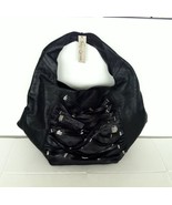 FOLEY &amp; CORINNA Grand Street Leather Hobo Bag Black Silver NEW $495 - $110.00
