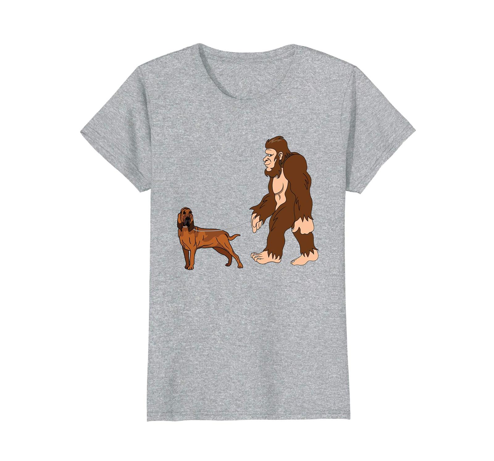 Dog Fashion - Bigfoot Walking Bloodhound Shirt UFO Believer Wowen