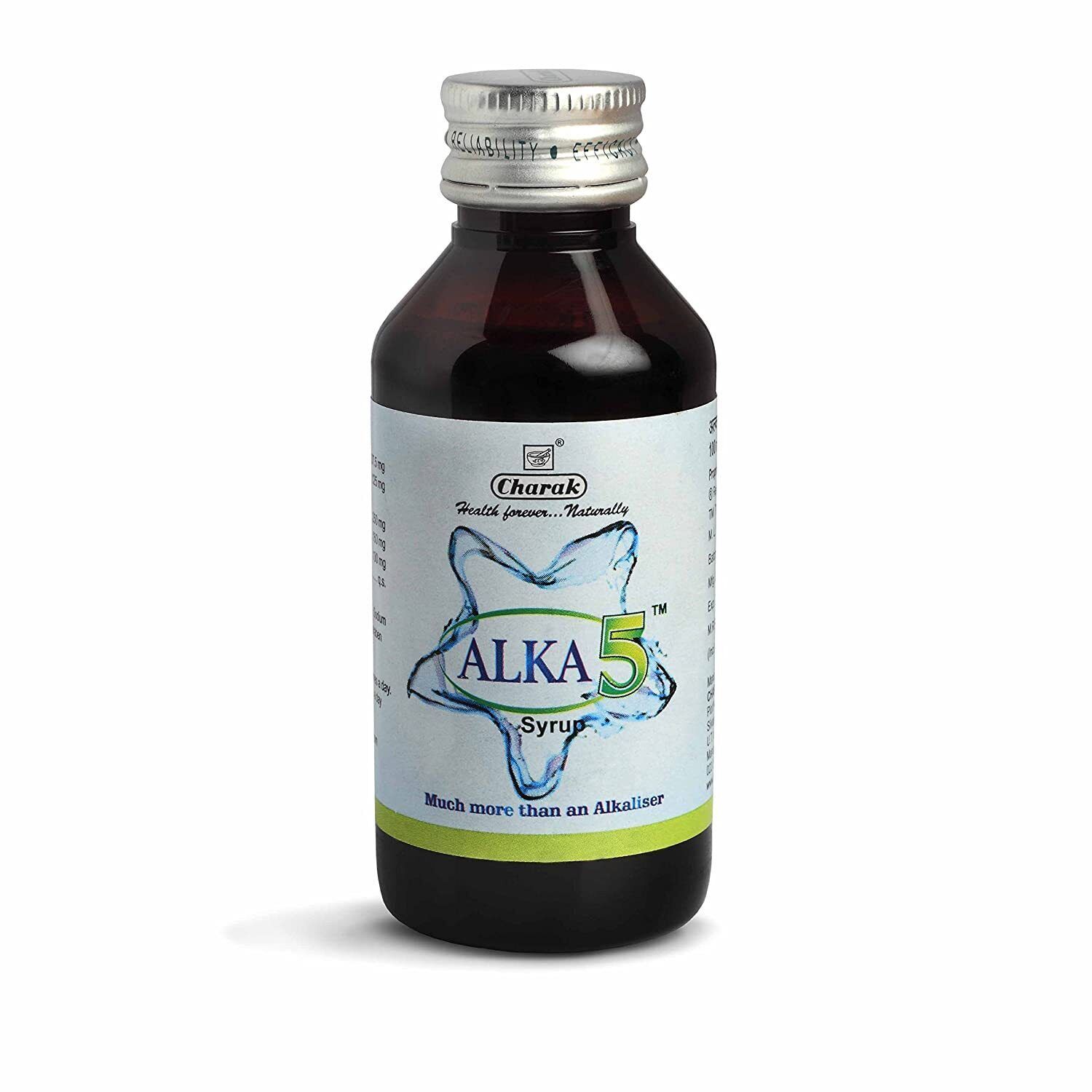 Charak Pharma Alka-5 Syrup for Burning Urine Sensation - 100ml (Pack of 1)