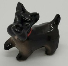 Vintage Hagen Renaker Miniature Black Scottie Scottish Terrier Dog figurine - $7.77
