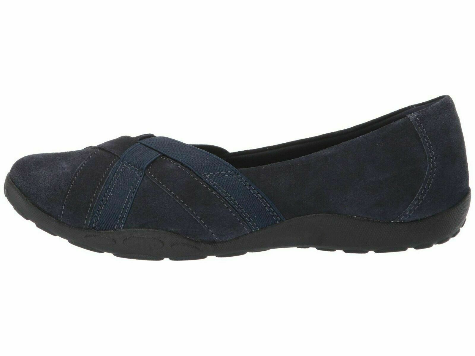 clarks navy flats