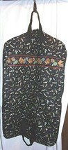 VERA BRADLEY Garment Bag Fishing LURES BLACK Retired Travel Rare Zipper ... - $115.78