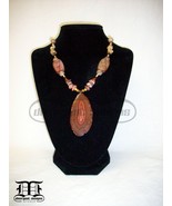 Copper, Picture Jasper, Brecciated Jasper, Citrine &amp; Agate Slice Necklace - $49.98