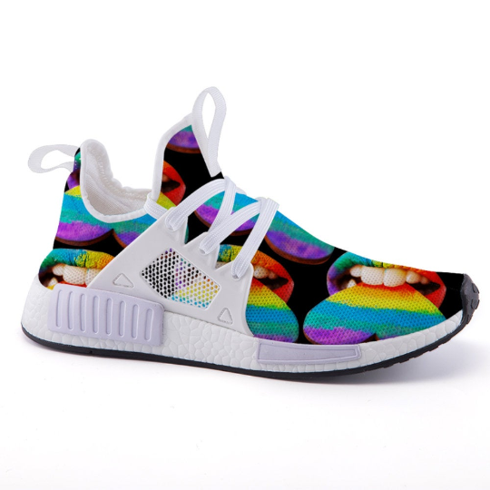 Rainbow Gay Pride Flag Sneakers Lgbt Lesbian Bisexual Transgender