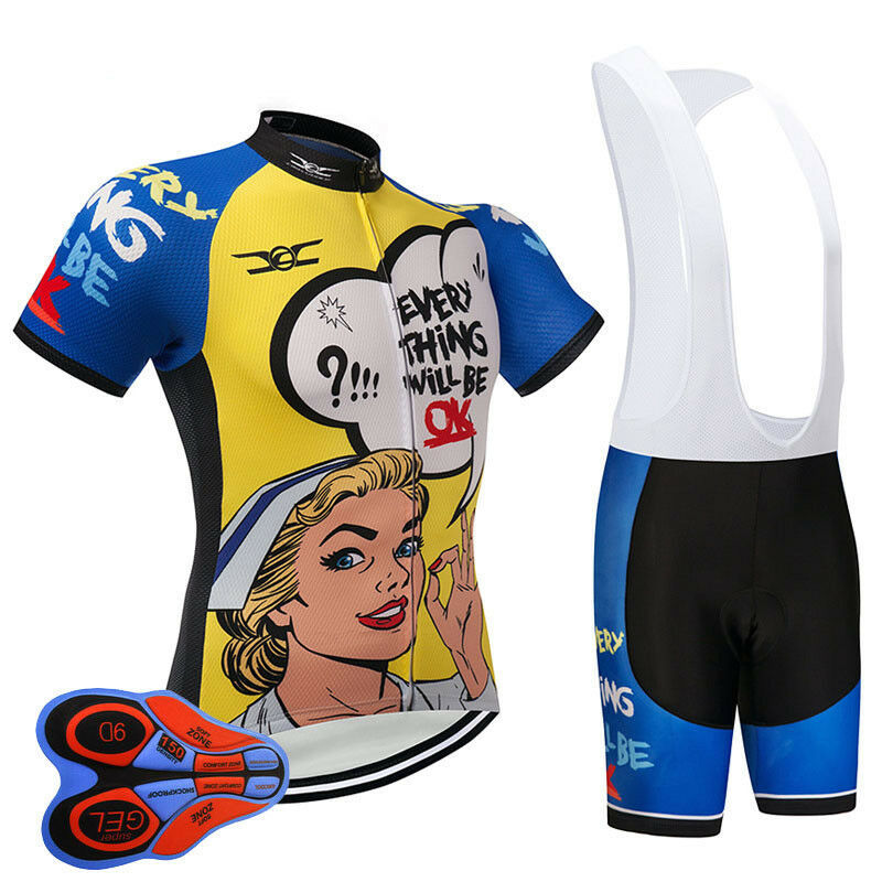 2019 OK Men Women FUNNY Cycling Clothing MTB Bike Wear cycling Jersey Short Set