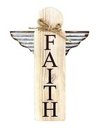The Lakeside Collection Rustic Wooden Angel Wall Hanging Sign with Senti... - $12.86