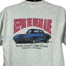 Vintage 90s West Coast Corvettes T Shirt Fremont California C2 Chevrolet Tee XL - $33.13