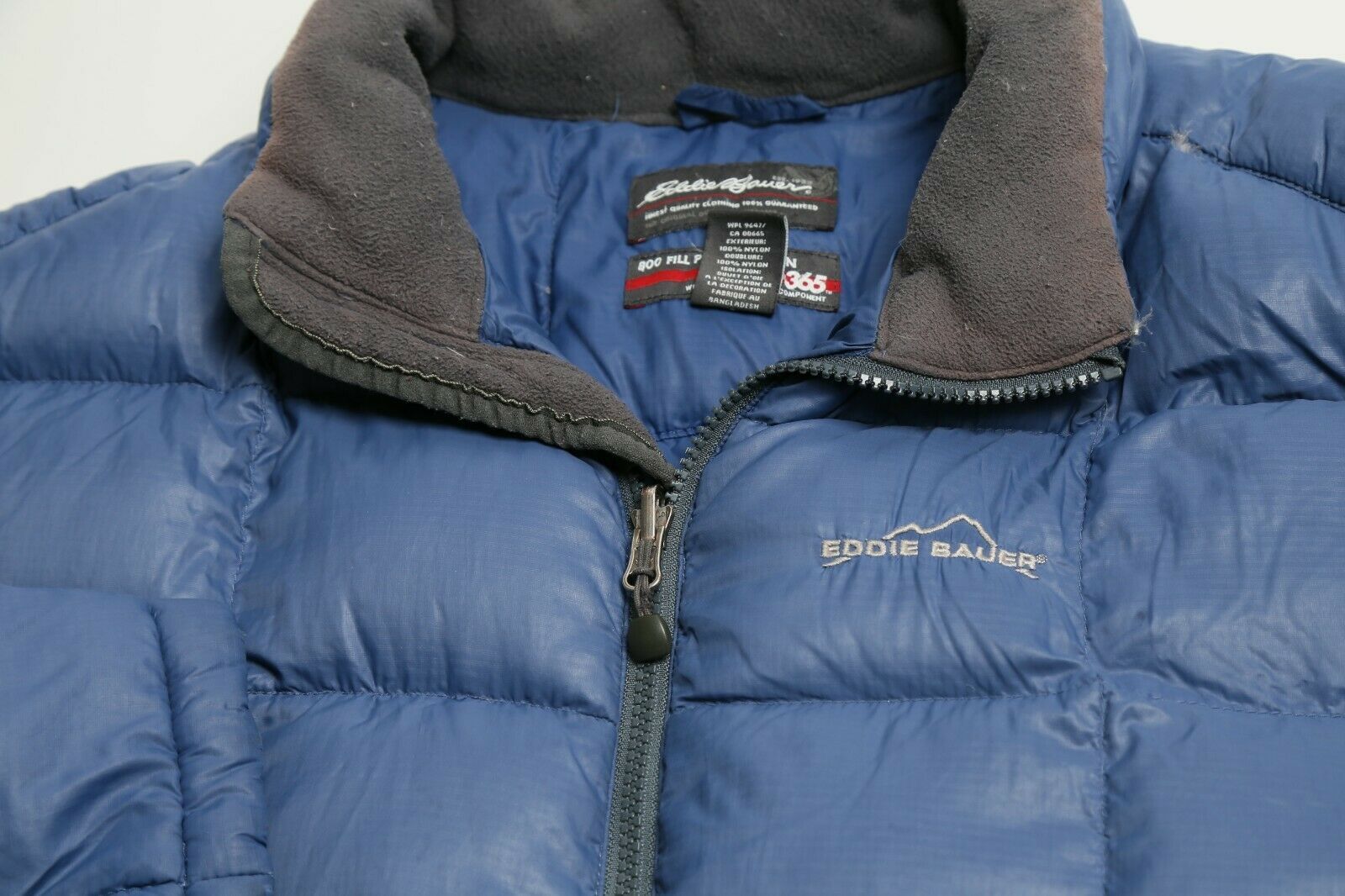 Eddie Bauer Men's Puffer Jacket Coat 800 Fill Power Goose Down Blue ...