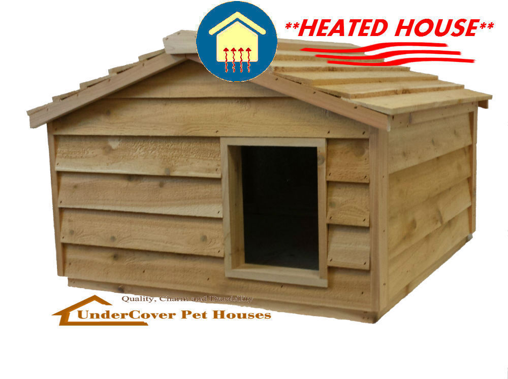 HEATED EXTRA LARGE INSULATED CEDAR OUTDOOR CAT HOUSE,SMALL DOG,FERAL SHELTER Furniture