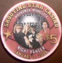 $5 Casino Chip, Shooting Star, Mahnomen, MN. Night Ranger. W93. - $6.50