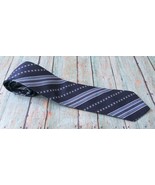 Vintage Count Dino Tie Italian Style Blue Striped Necktie Retro Classy N... - $5.94
