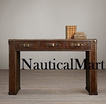 NauticalMart Trunk Desk Home and Office Decor Furniture Table