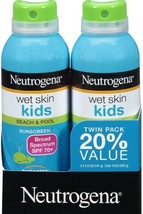 2 Pack Neutrogena Wet Skin Kids Spray Sunscreen Exp 7/2023, SPF 70+  - $42.08