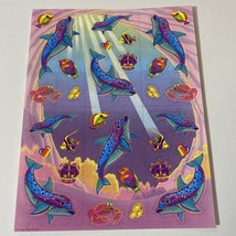 Vintage Lisa Frank Suni &amp; Echo Spotted Dolphins Fish Crowns Sticker Shee... - $34.99