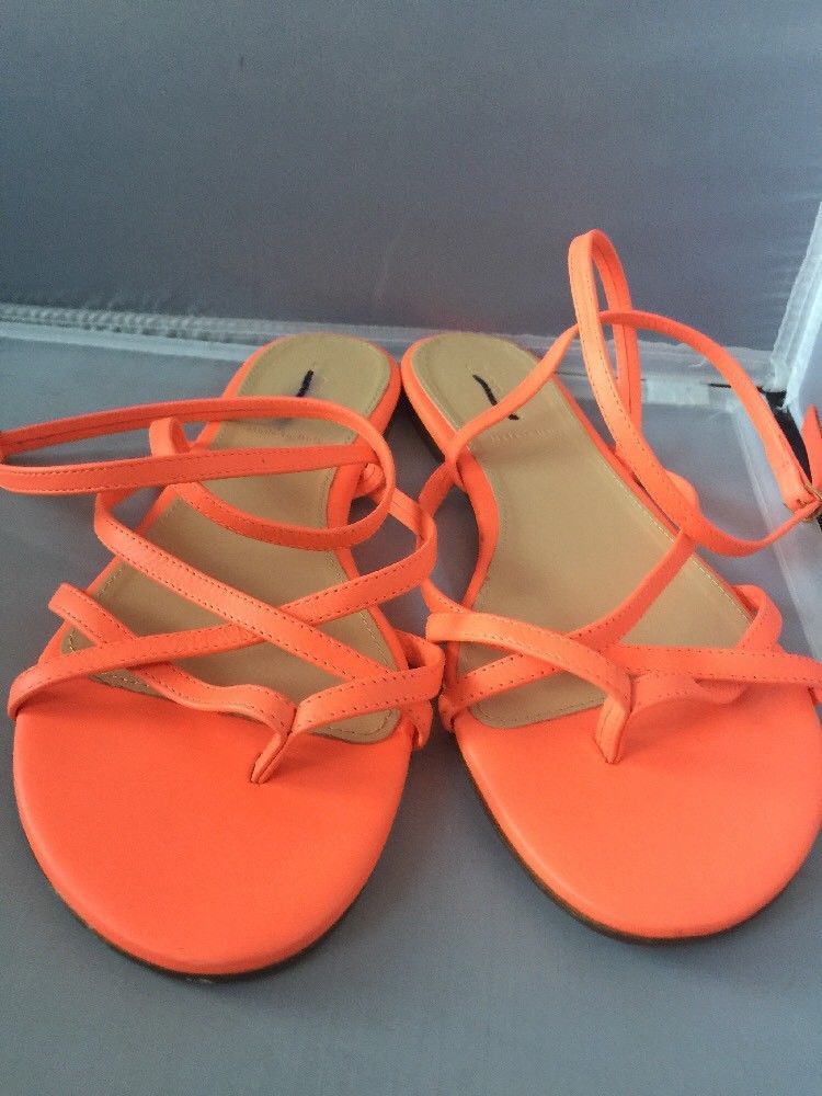 orange sandals size 10