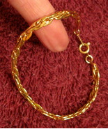 Avon Bracelet POLISHED SILHOUETTE Gold Plated Chain Link Nickel Free NEW... - $19.75