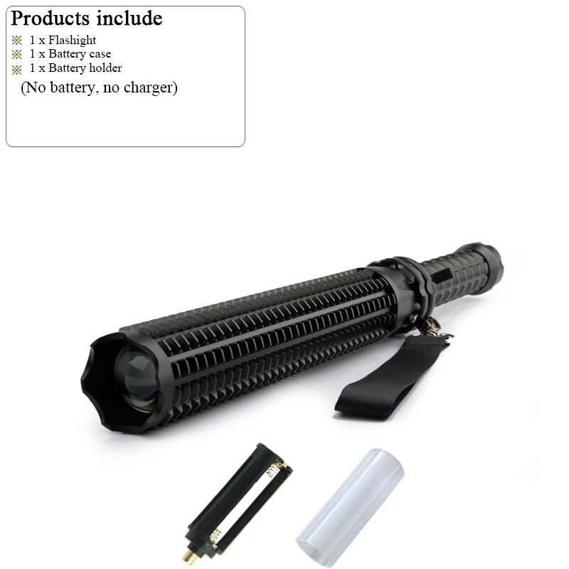 Super X50 Flshlight Telescopic Baton  Baton Defense Torch  Flashlight 36W T6 LED