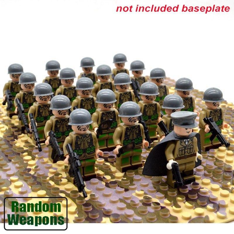 21pcs/lot WW2 Allied Army Troops US Military Soldiers Block Lego ...