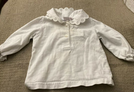 H&amp;M Baby Girl Shirt size 2 to 4 months white  - $3.80