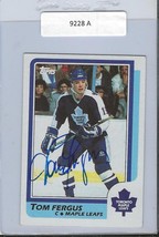 Tom Fergus 1986 Topps Autograph #84 Maple Leafs