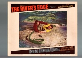 THE RIVER&#39;S EDGE-1957-LOBBY CARD-VF-DRAMA-RAY MILLAND-ANTHONY QUINN VF - $29.49