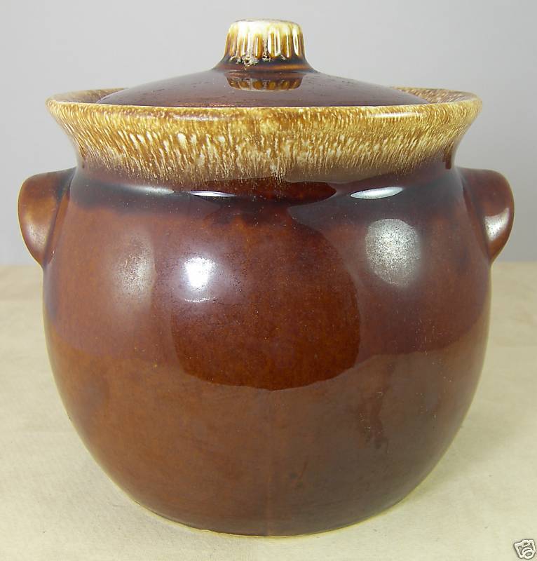 Planters & Pots SW 47 A large Hull Pottery brown drip glaze rectangular ...