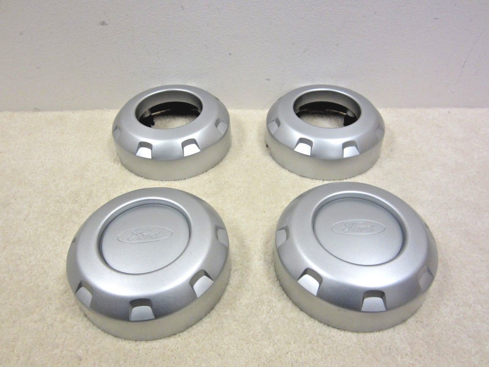2017 2019 FORD SUPER DUTY 4X4 OEM 18" SILVER STEEL WHEEL CENTER CAP SET 625N Wheel Center Caps