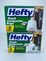Hefty 5 Count Trash Compactor Twist Tie Bags 18 Gallon Each Lot of 2 - $48.37