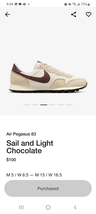 Authenticity Guarantee Nike Air Pegasus 83 Shoes Men Sneakers Sail/Light... - $208.00