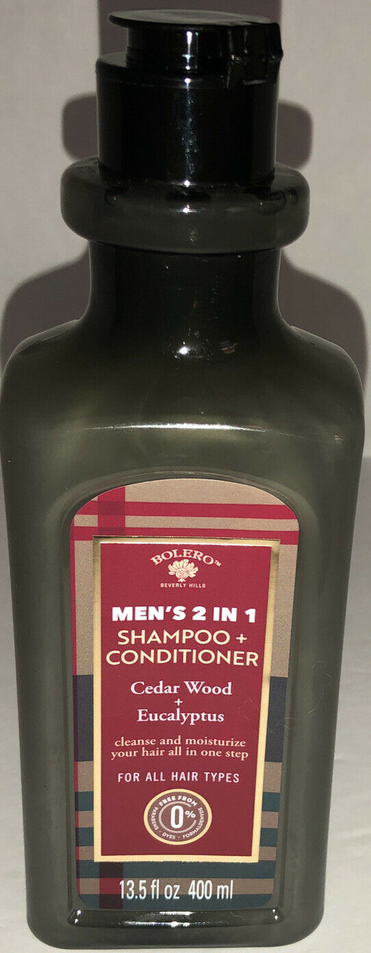 Men’s 2 In 1 Shampoo & Conditioner Cedar Wood & Eucalyptus-1ea 13.5oz Blt-SHIP24