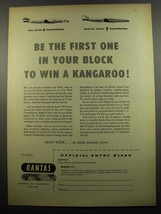 1955 Qantas Airlines Ad - Be the first one in your block to win a Kangaroo - $14.99