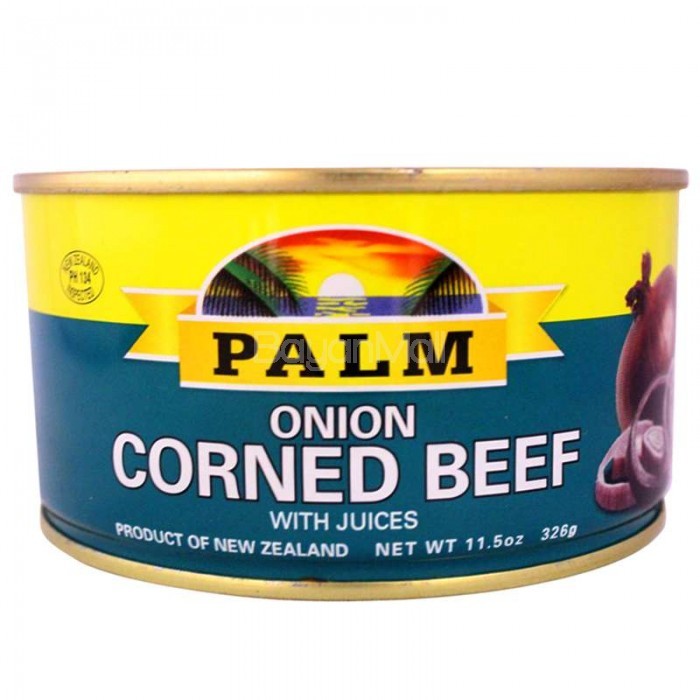 12 Palm Premium Quality Corned Beef Onion with Juice 11.5 oz Tinned, Jarred & Packaged Meats